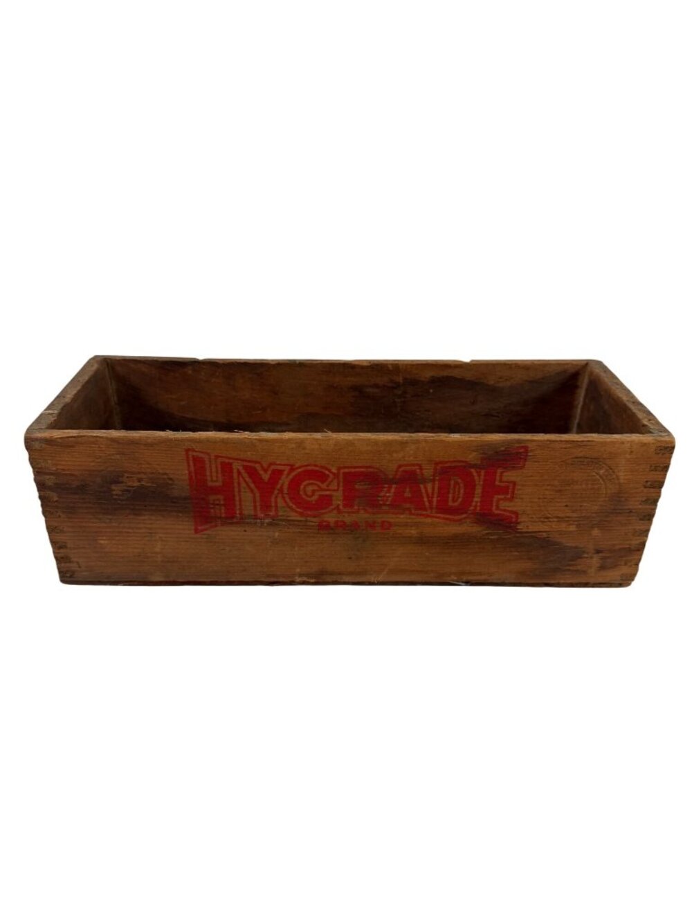 Vintage Hygrade Brand Wooden Cheese Box Crate Box Adverstising Desk Rustic Decor
